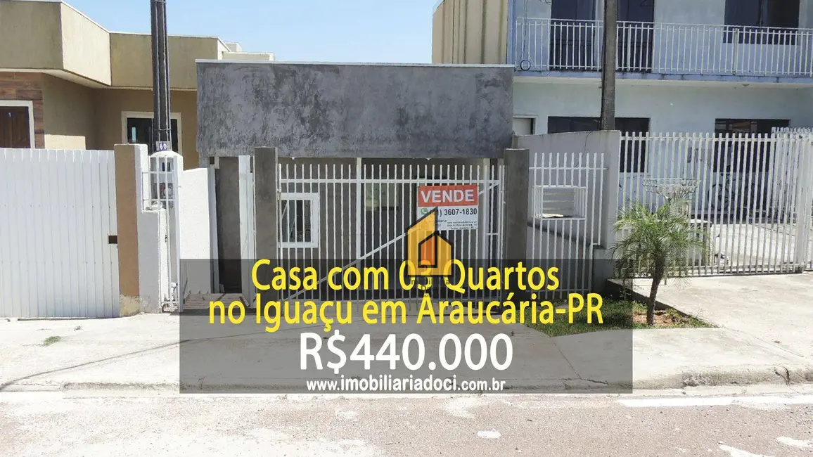Foto 1 de Casa com 3 quartos à venda, 180m2 em Iguaçu, Araucaria - PR
