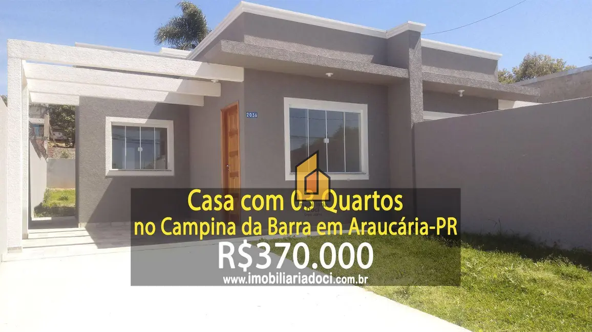 Foto 1 de Casa com 3 quartos à venda em Campina da Barra, Araucaria - PR