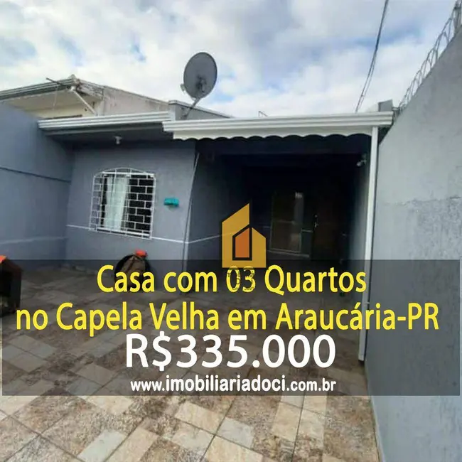 Foto 1 de Casa com 3 quartos à venda, 109m2 em Capela Velha, Araucaria - PR