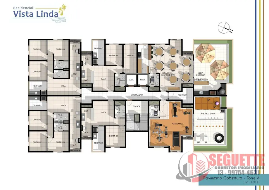 Foto 7 de Apartamento com 3 quartos à venda, 22m2 em Bertioga - SP