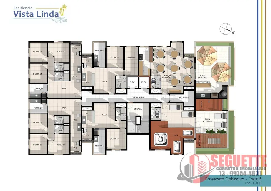 Foto 8 de Apartamento com 3 quartos à venda, 22m2 em Bertioga - SP