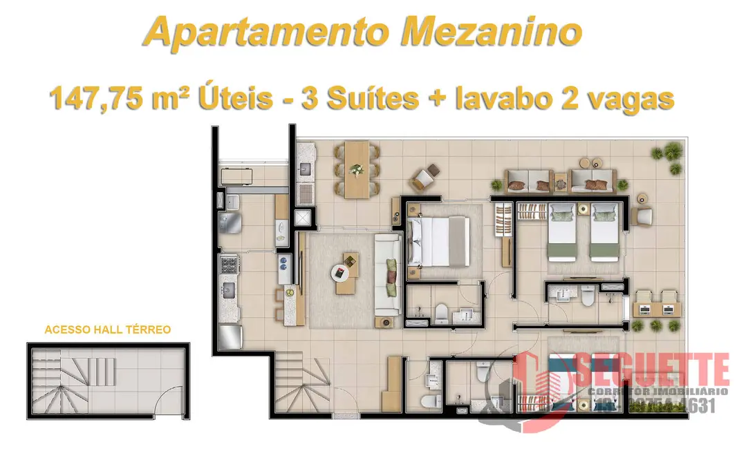 Foto 2 de Apartamento com 3 quartos à venda, 148m2 em Riviera de São Lourenço, Bertioga - SP