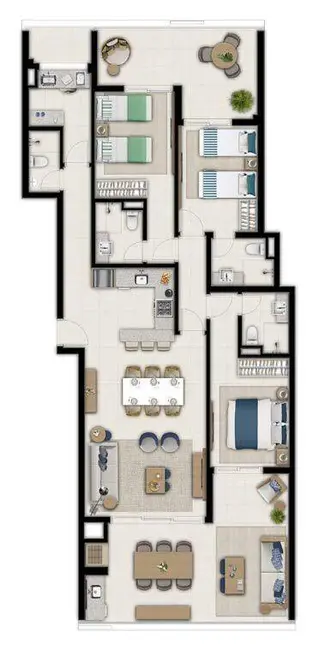 Foto 2 de Apartamento com 3 quartos à venda, 141m2 em Riviera de São Lourenço, Bertioga - SP