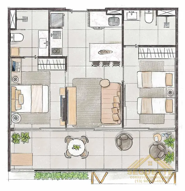 Foto 8 de Apartamento à venda, 69234m2 em Riviera de São Lourenço, Bertioga - SP