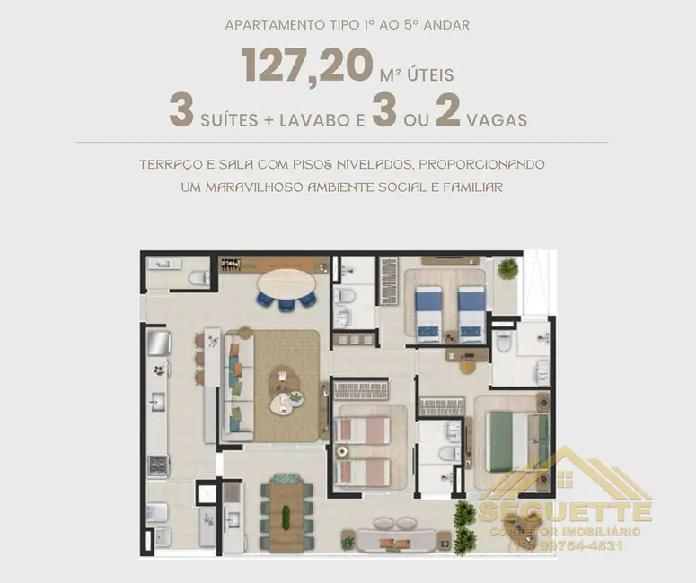 Foto 6 de Apartamento com 3 quartos à venda, 154264m2 em Riviera de São Lourenço, Bertioga - SP