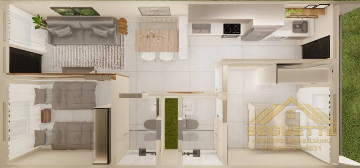 Apartamento com 2 quartos à venda, 4050m2 em Bertioga - SP - imagem 9 Foto 9 de Apartamento com 2 quartos à venda, 4050m2 em Bertioga - SP