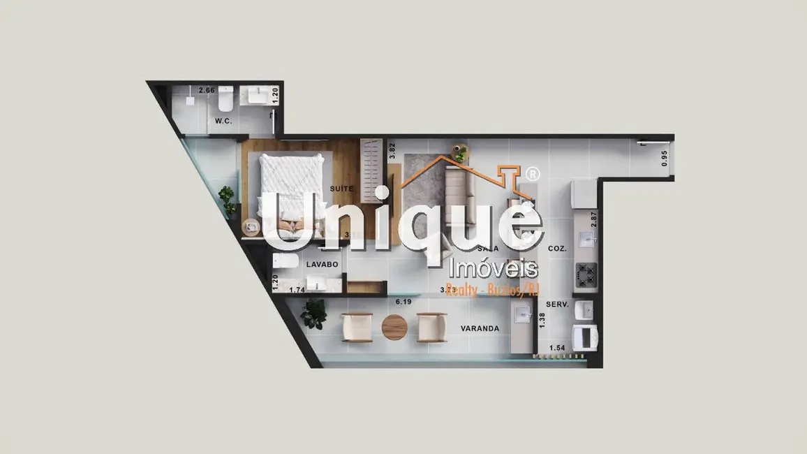 Apartamento com 1 quarto à venda, 64m2 em Centro, Cabo Frio - RJ - imagem 9 Foto 9 de Apartamento com 1 quarto à venda, 64m2 em Centro, Cabo Frio - RJ