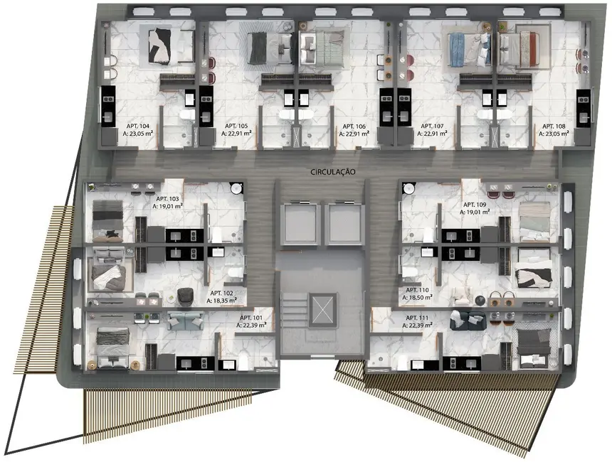Apartamento com 1 quarto à venda, 19m2 em Manaíra, Joao Pessoa - PB - imagem 8 Foto 8 de Apartamento com 1 quarto à venda, 19m2 em Manaíra, Joao Pessoa - PB