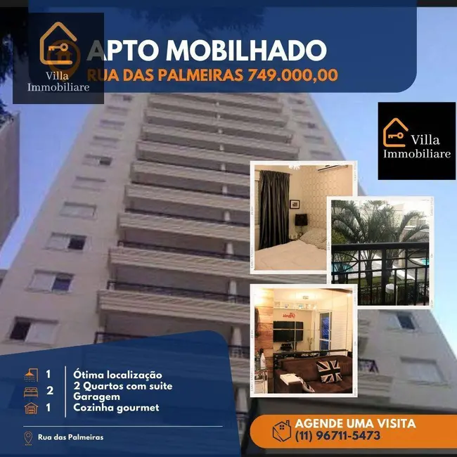 Foto 1 de Apartamento com 2 quartos à venda, 59m2 em Vila Buarque, São Paulo - SP