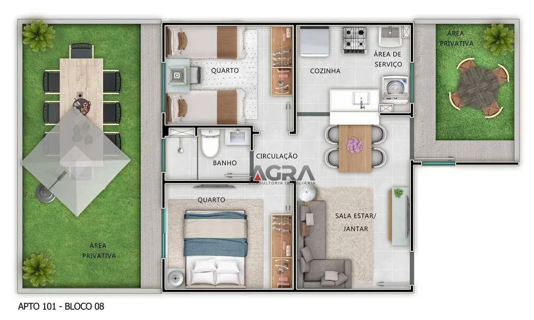 Foto 8 de Apartamento com 2 quartos à venda, 44m2 em Universidade, Vitoria Da Conquista - BA