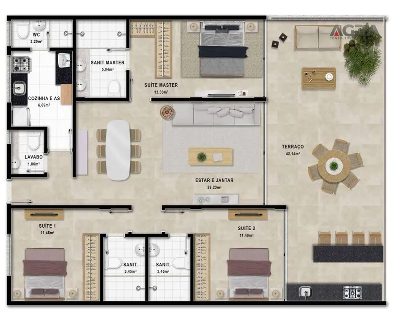 Foto 4 de Apartamento com 3 quartos à venda, 264m2 em Jardim Atlântico, Ilheus - BA