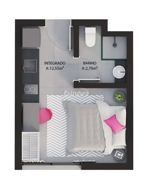 Foto 8 de Apartamento com 2 quartos à venda, 36m2 em Camobi, Santa Maria - RS