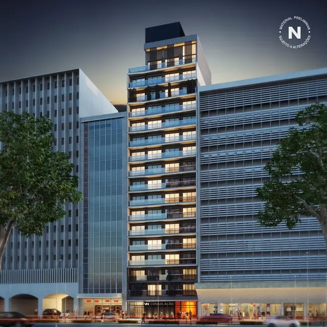 Foto 1 de Apartamento com 1 quarto à venda, 32m2 em Consolação, São Paulo - SP