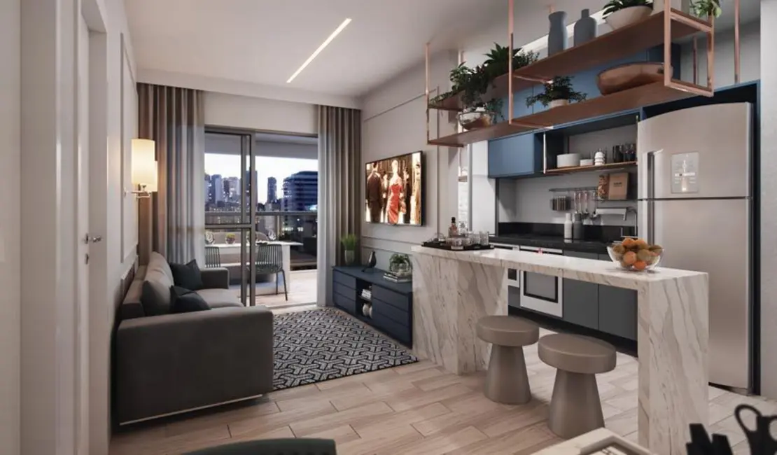 Apartamento com 1 quarto à venda, 38m2 em Pinheiros, São Paulo - SP - imagem 6 Foto 6 de Apartamento com 1 quarto à venda, 38m2 em Pinheiros, São Paulo - SP