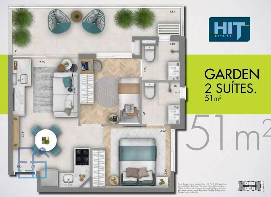 Foto 2 de Apartamento com 2 quartos à venda, 51m2 em Aclimação, São Paulo - SP