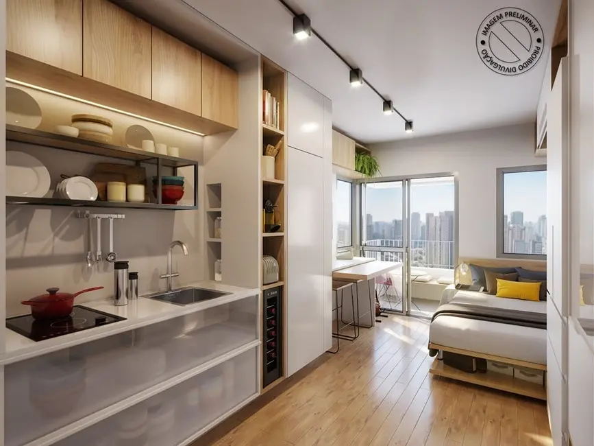 Foto 1 de Apartamento com 1 quarto à venda, 30m2 em Brooklin Paulista, São Paulo - SP