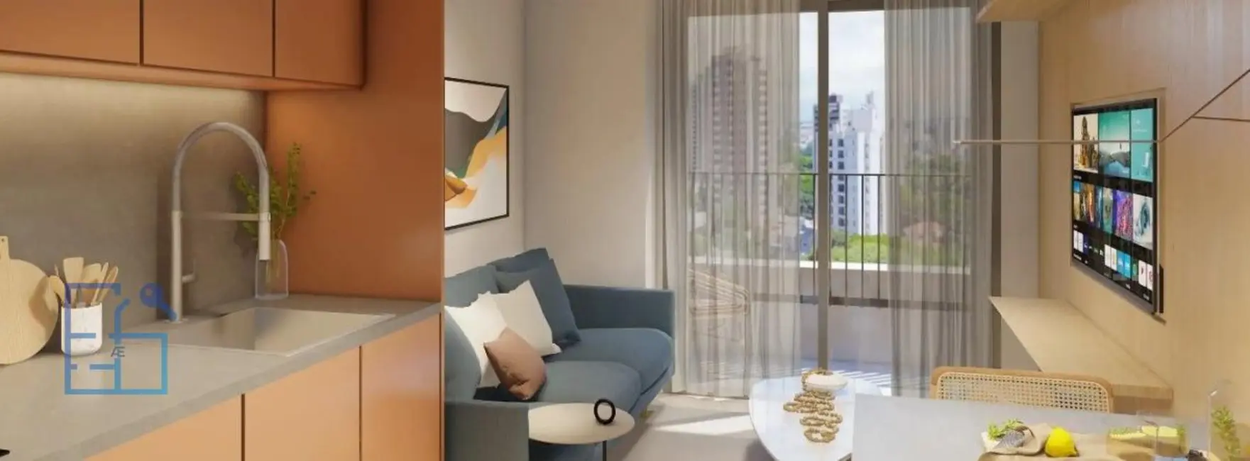 Apartamento com 1 quarto à venda, 42m2 em Ibirapuera, São Paulo - SP - imagem 5 Foto 5 de Apartamento com 1 quarto à venda, 42m2 em Ibirapuera, São Paulo - SP