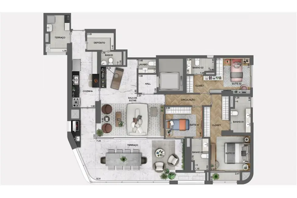 Foto 7 de Apartamento com 3 quartos à venda, 162m2 em Chácara Santo Antônio (Zona Sul), São Paulo - SP
