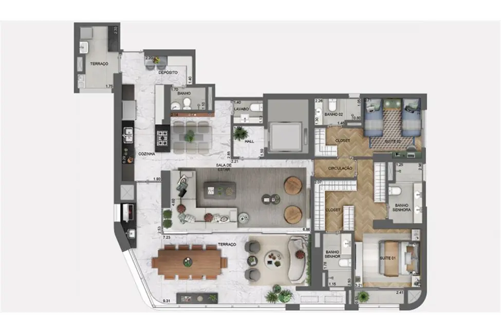 Foto 6 de Apartamento com 3 quartos à venda, 162m2 em Chácara Santo Antônio (Zona Sul), São Paulo - SP