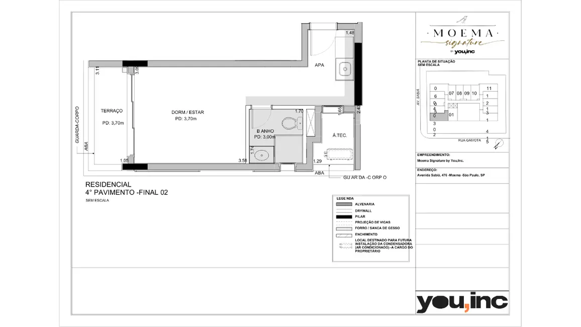 Apartamento com 1 quarto à venda, 31m2 em Moema, São Paulo - SP - imagem 3 Foto 3 de Apartamento com 1 quarto à venda, 31m2 em Moema, São Paulo - SP