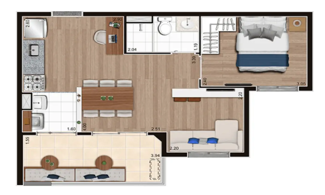 Foto 2 de Apartamento com 1 quarto à venda, 43m2 em Vila Leopoldina, São Paulo - SP