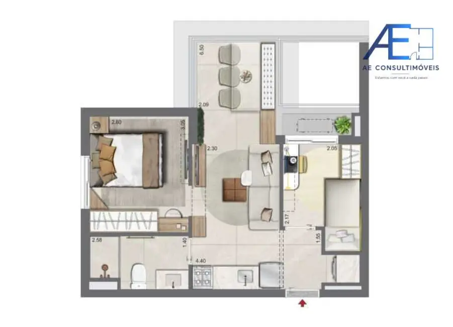 Apartamento com 2 quartos à venda, 42m2 em Campo Belo, São Paulo - SP - imagem 4 Foto 4 de Apartamento com 2 quartos à venda, 42m2 em Campo Belo, São Paulo - SP