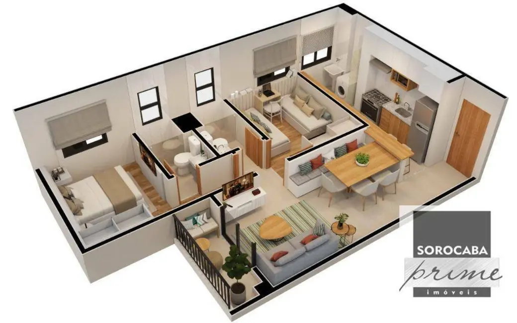 Apartamento com 2 quartos à venda, 55m2 em Jardim Europa, Sorocaba - SP - imagem 6 Foto 6 de Apartamento com 2 quartos à venda, 55m2 em Jardim Europa, Sorocaba - SP