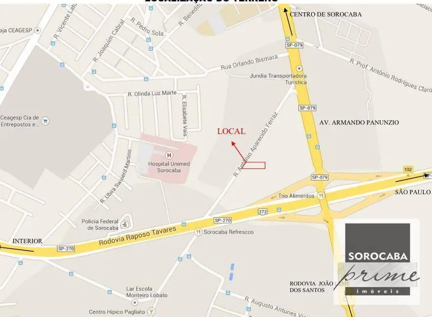 Foto 5 de Terreno / Lote à venda, 2204m2 em Parque Santa Isabel, Sorocaba - SP