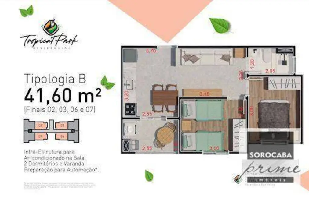 Apartamento com 2 quartos à venda, 47m2 em Jardim Novo Mundo, Sorocaba - SP - imagem 7 Foto 7 de Apartamento com 2 quartos à venda, 47m2 em Jardim Novo Mundo, Sorocaba - SP