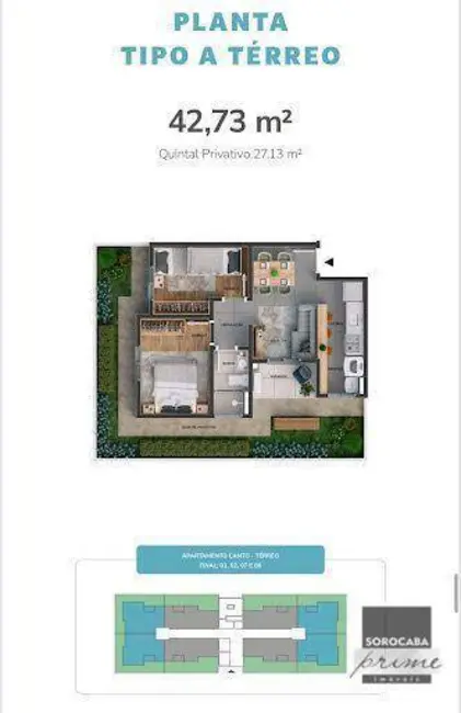 Foto 6 de Apartamento com 2 quartos à venda, 43m2 em Sorocaba - SP