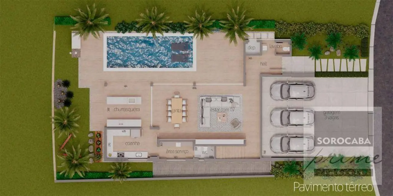 Foto 9 de Sobrado com 4 quartos à venda, 450m2 em Alphaville Nova Esplanada, Votorantim - SP