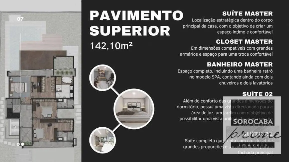 Foto 3 de Casa de Condomínio com 3 quartos à venda, 360m2 em Votorantim - SP