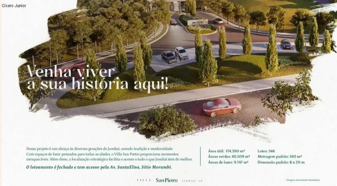 Foto 5 de Terreno / Lote à venda, 160m2 em Corrupira, Jundiai - SP