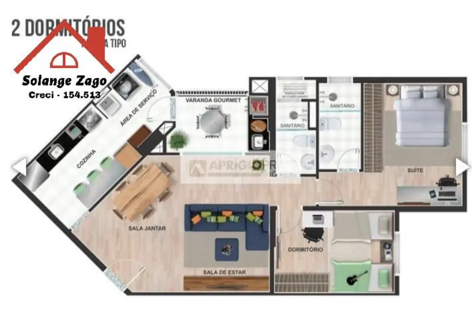 Foto 8 de Apartamento com 2 quartos à venda, 81m2 em Embu Das Artes - SP