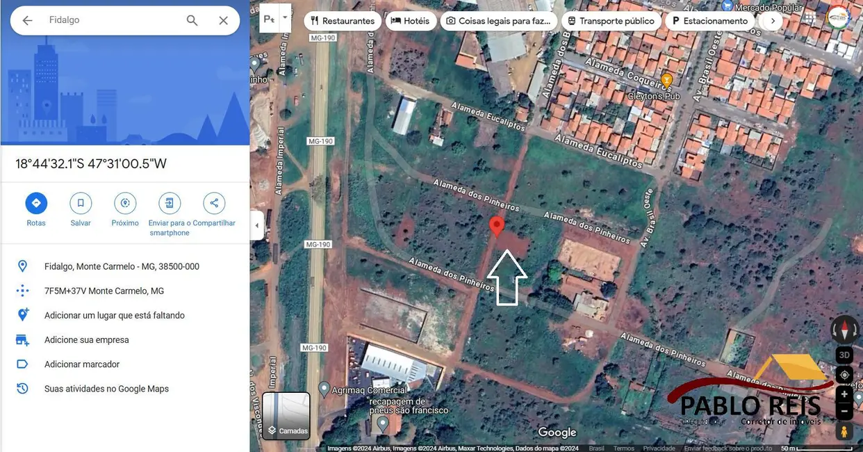 Foto 1 de Terreno / Lote à venda, 360m2 em Monte Carmelo - MG