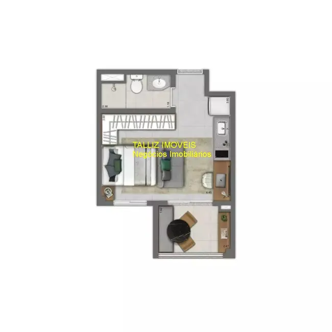 Apartamento com 1 quarto à venda, 25m2 em Vila Andrade, São Paulo - SP - imagem 5 Foto 5 de Apartamento com 1 quarto à venda, 25m2 em Vila Andrade, São Paulo - SP