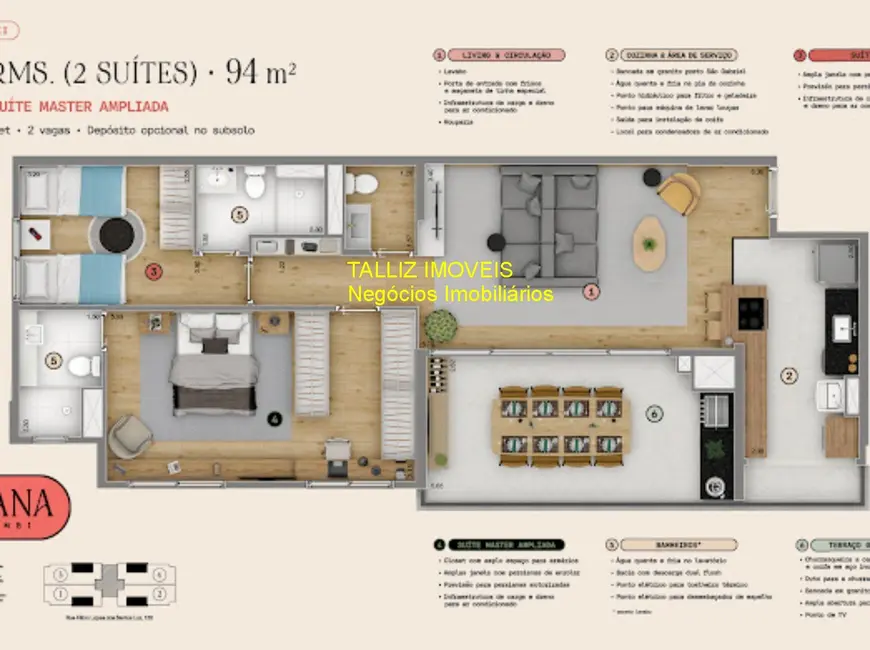 Foto 7 de Apartamento com 3 quartos à venda, 95m2 em São Paulo - SP