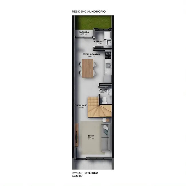 Casa com 2 quartos à venda, 71m2 em Vila Nova, Joinville - SC - imagem 4 Foto 4 de Casa com 2 quartos à venda, 71m2 em Vila Nova, Joinville - SC