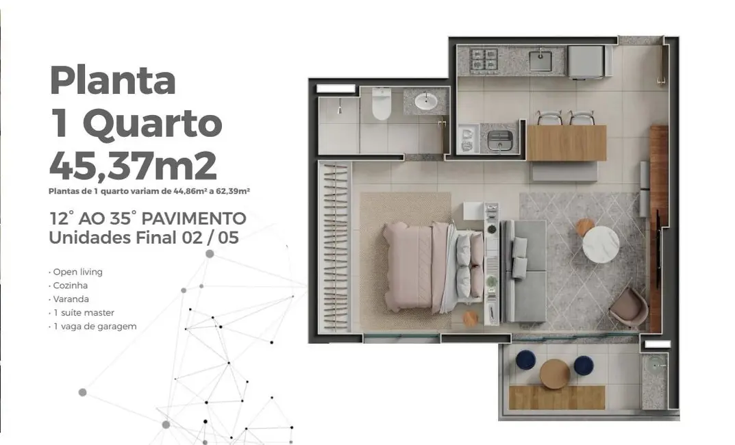 Apartamento com 1 quarto à venda em Itumbiara - GO - imagem 4 Foto 4 de Apartamento com 1 quarto à venda em Itumbiara - GO