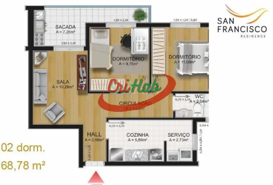 Foto 5 de Apartamento à venda, 99m2 em Três Vendas, Pelotas - RS