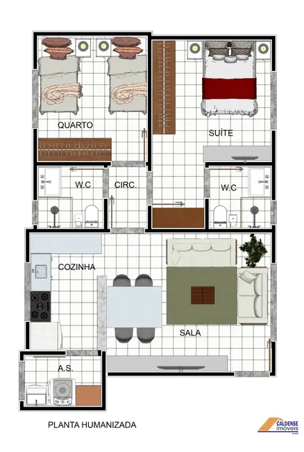 Foto 2 de Apartamento com 2 quartos à venda, 64m2 em Centro, Pocos De Caldas - MG