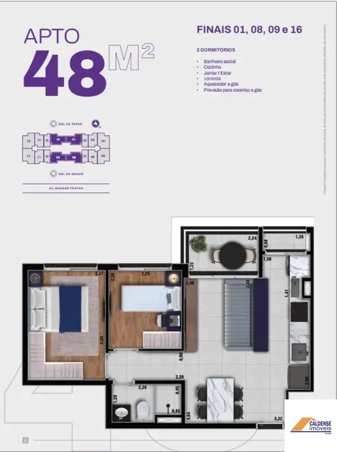 Apartamento com 1 quarto à venda, 38m2 em Bortolan, Pocos De Caldas - MG - imagem 7 Foto 7 de Apartamento com 1 quarto à venda, 38m2 em Bortolan, Pocos De Caldas - MG