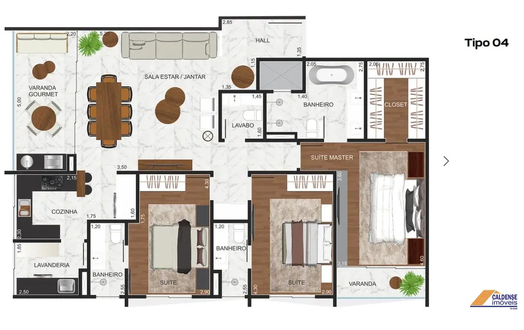 Foto 2 de Apartamento com 3 quartos à venda, 138m2 em Centro, Pocos De Caldas - MG