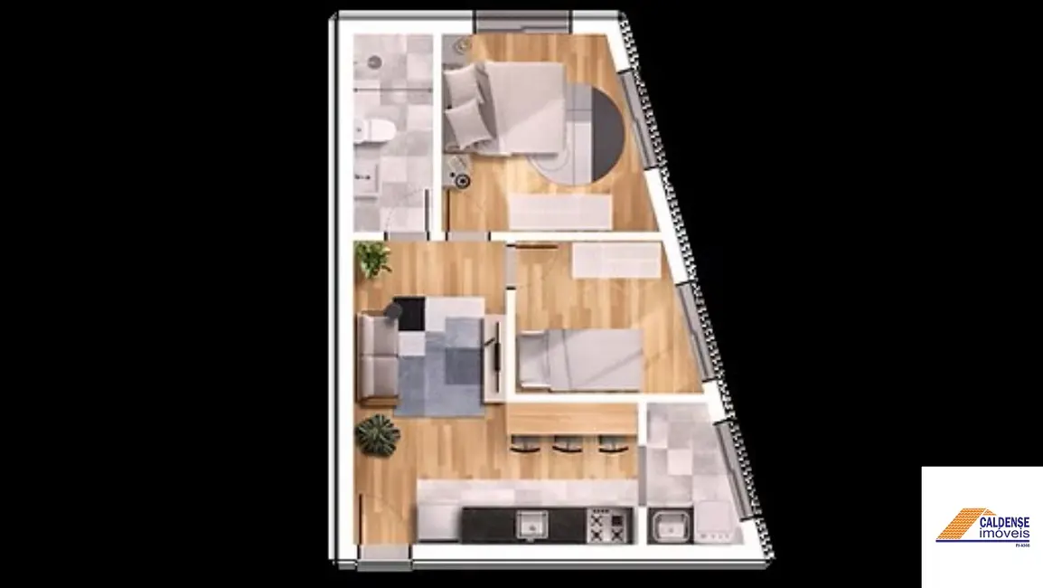 Apartamento com 2 quartos à venda, 47m2 em Pocos De Caldas - MG - imagem 7 Foto 7 de Apartamento com 2 quartos à venda, 47m2 em Pocos De Caldas - MG