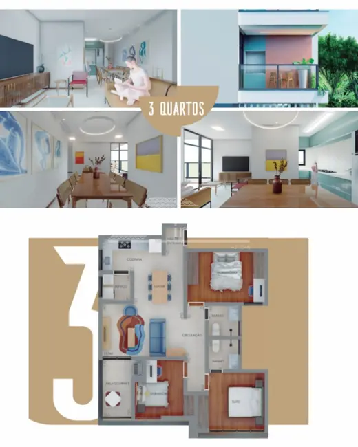 Foto 3 de Apartamento com 3 quartos à venda, 87m2 em Centro, Pocos De Caldas - MG