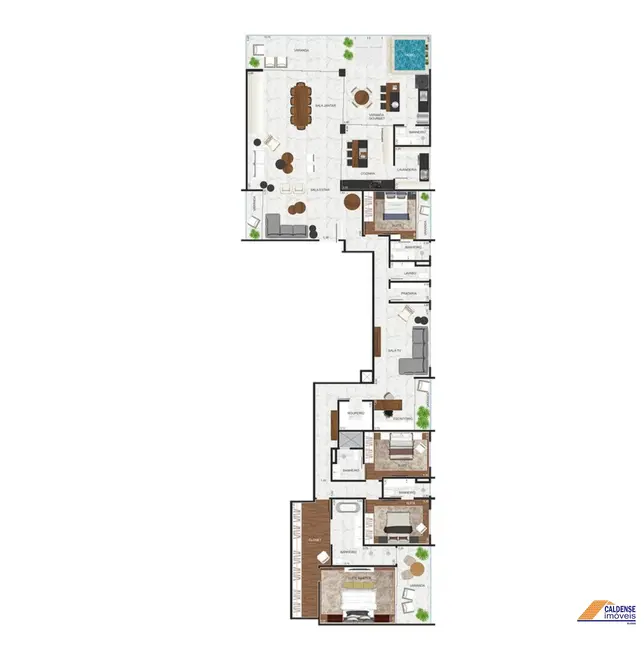 Foto 5 de Apartamento com 4 quartos à venda, 333m2 em Centro, Pocos De Caldas - MG