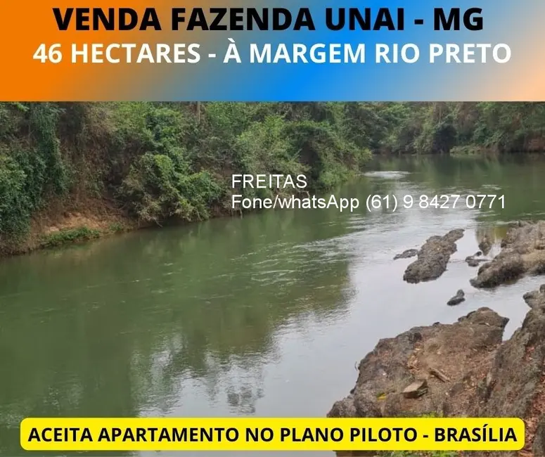 Foto 1 de Fazenda / Haras à venda, 46m2 em Unai - MG