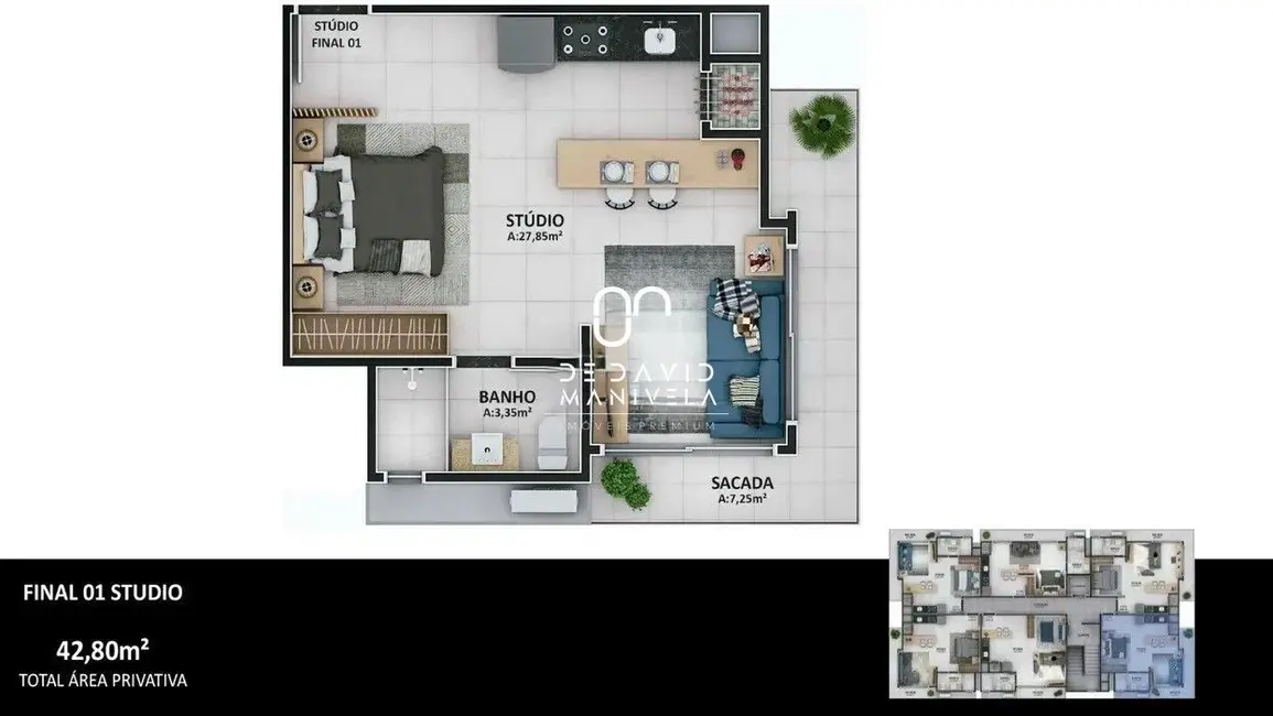 Foto 8 de Apartamento com 1 quarto à venda, 42m2 em Boi Morto, Santa Maria - RS