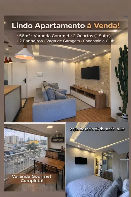Foto 4 de Apartamento com 2 quartos à venda, 56m2 em Centro, Diadema - SP