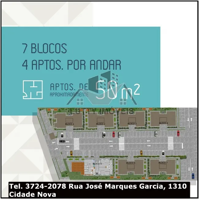 Foto 3 de Apartamento com 2 quartos à venda, 50m2 em Residencial Paraíso, Franca - SP